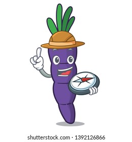 Explorer purple carrots in the character shape