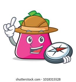 Explorer purse character cartoon style
