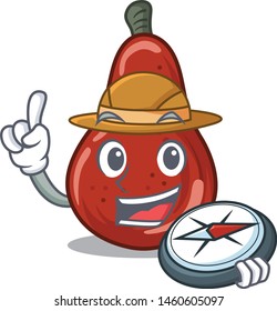 Explorer red pears isolated in the mascot