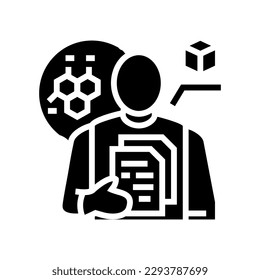 explorer scientist worker glyph icon vector. explorer scientist worker sign. isolated symbol illustration