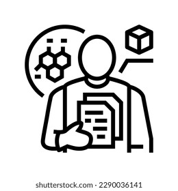 explorer scientist worker line icon vector. explorer scientist worker sign. isolated contour symbol black illustration