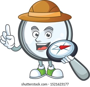 Explorer silver magnifying glass for research tool.