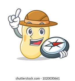 Explorer soy bean mascot cartoon