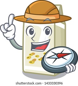 Explorer soy milk in the mascot shape