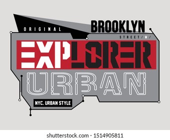 explorer sticker ripped slogan typography for print t shirt vector illustrations. With illustration cool slogans. Vector graphic design for t shirt and other uses.