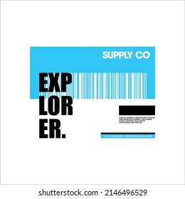 explorer supply simple vintage t-shirt design