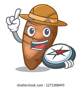 Explorer taro tuber isolated in the mascot