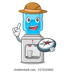 Explorer water cooler with plastic bottle cartoon