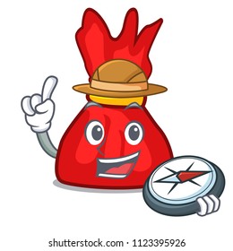 Explorer wrapper candy mascot cartoon