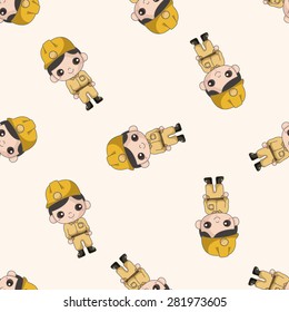 Explorers , cartoon seamless pattern background