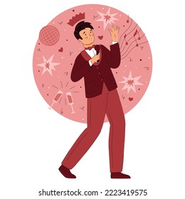 explorers characters Entertainer, mbti concept flat vector