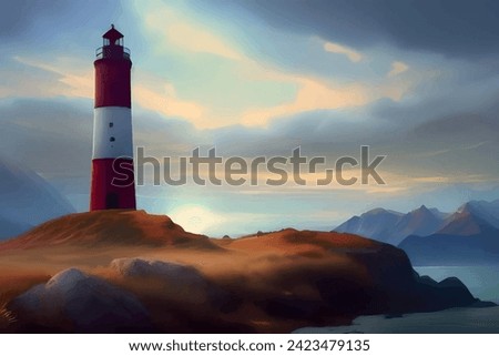 Explorers Lighthouse, Beagle Channel, off the coast of Ushuaia Bay