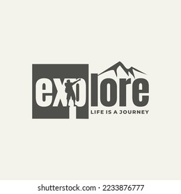 explore,vintage style typography slogan. Abstract design vector illustration for print tee shirt and more uses. 