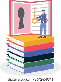 Exploring books and open education door to new knowledge.

