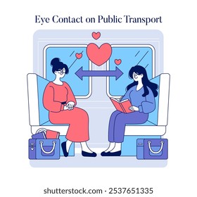 Exploring connections in public transport settings through the dynamics of eye contact and intimacy