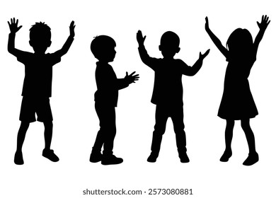 Exploring Creative Gesture Silhouettes of Kids
