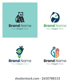 Exploring Creative Panda Logo Designs and Innovative Hand Lightbulb Logos for Brand Identity Development
