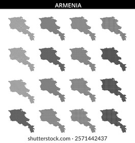 Exploring the dotted representation of Armenia's geographical outline and features