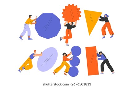 Exploring Dynamic Shapes and Figures Within a Creative and Inspiring Workspace Environment