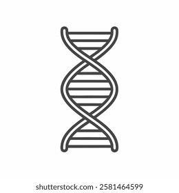 Exploring the essence of life through elegant vector illustration of a DNA double helix in minimalist design