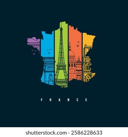 Exploring france. france map. tourist attraction in paris. paris map