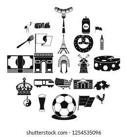 Exploring icons set. Simple set of 25 exploring vector icons for web isolated on white background