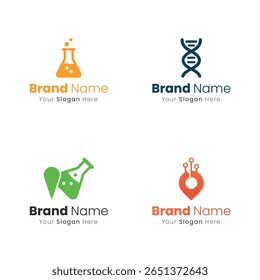 Exploring Innovative Logo Designs for a Modern Brand Identity Showcasing Scientific and Technological Themes