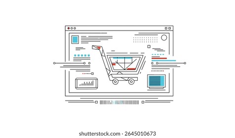 Explorando a interseção entre a visualização de dados de desenvolvimento de sites de comércio eletrônico e o design de interface moderna