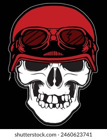 Exploring the Intricate Artistry of Skull in Helmet: A Deep Dive into Biker Theme Vector Design Template