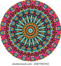 Exploring the Intricate Patterns of a Vibrant Mandala