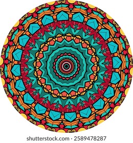 Exploring the Intricate Patterns of a Vibrant Mandala