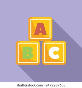 Exploring and learning the english alphabet through colorful blocks and toys for preschool and elementary school aged kids