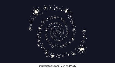 Explorando o reino místico das luzes celestes nos guiando pelo espaço escuro
