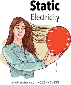 Exploring the Nature of Static Electricity Vector Illustration