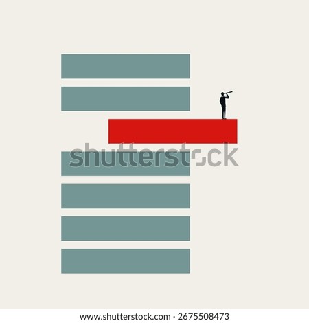 Exploring New Opportunities Beyond the Comfort Zone, Business Vector Concept. Minimal design eps10 illustration.