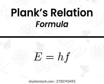 Exploring Planck's relation formula a fundamental equation in quantum physics that links energy to frequency and Planck's constant