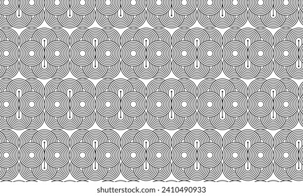 Exploring Seamless Monochrome Geometric Patterns in Vectors