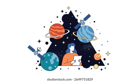 Explorando o vasto universo descobrindo planetas distantes e os mistérios do espaço através da exploração científica