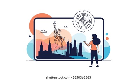 Explorando a paisagem urbana vibrante de nova york por meio do desenvolvimento de tecnologia de realidade aumentada