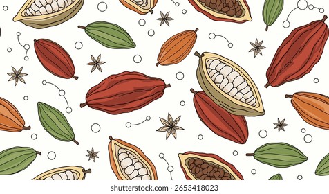 Explorando o mundo vibrante e diversificado de cacau pods e suas ricas e deliciosas sementes que crescem em árvores tropicais um deleite natural