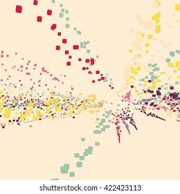 Explosion. Abstract Dynamic Background. Science and Connection Concept. Vector Illustration.