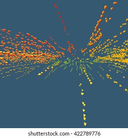 Explosion. Abstract Dynamic Background. Science and Connection Concept. Vector Illustration.