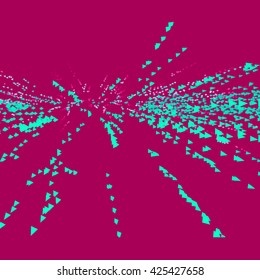 Explosion. Abstract Dynamic Background. Science and Connection Concept. Vector Illustration.