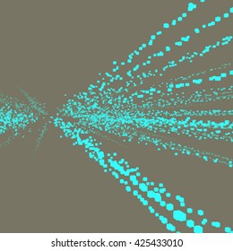 Explosion. Abstract Dynamic Background. Science and Connection Concept. Vector Illustration.