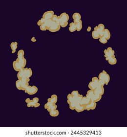 Animación de explosión. Efecto de explosión de caricatura del Vector de cómic boom y bang. Explosiones de bombas o energía explosiva flash, juego de guerra de animación de ataques. ilustración de Vector