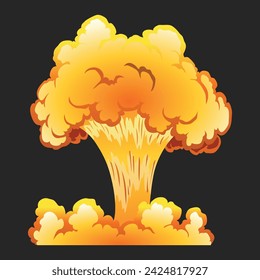 Explosionsanimationseffekt für Spiel. Explosion im Cartoon-Stil. Bombe oder Knall. Vektorgrafik