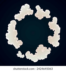 Explosion animation. Animation for game of the explosion effect. Cartoon animation for game. Exploding effect. Hand drawn vector illustration