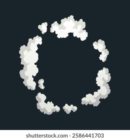 Explosion animation. Animation for game of the explosion effect. Cartoon animation for game. Exploding effect. Hand drawn vector illustration