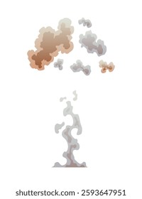 Explosion animation. Animation for game of the explosion effect. Cartoon animation for game. Exploding effect. Hand drawn vector illustration