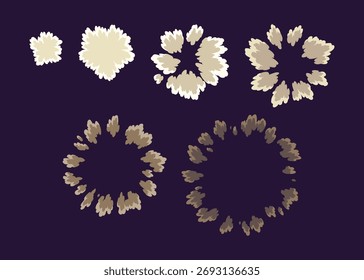 Explosion animation. Animation for game of the explosion effect. Cartoon animation for game. Exploding effect frames. Hand drawn vector illustration
